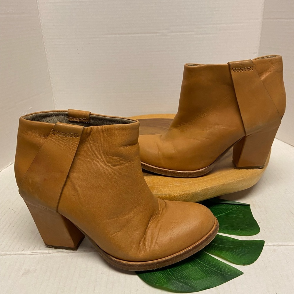 Surface to Air Leather Heeled Ankle Boots
